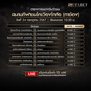 ตารางวัวชน24-7-67