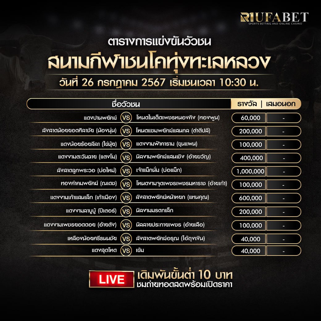 ตารางวัวชน26-7-67