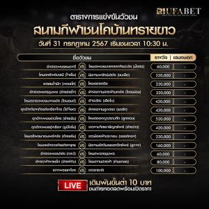 ตารางวัวชน31-07-67