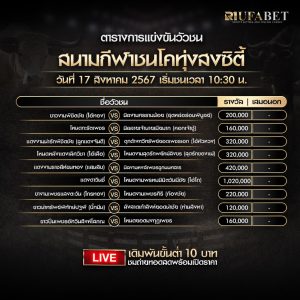 ตารางวัวชน17-08-67