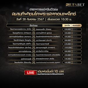 ตารางวัวชน 28-9-67