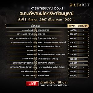 ตารางวัวชน8-9-67