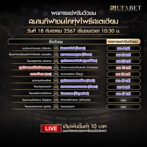 ผลแข่งขันวัวชน18-9-67