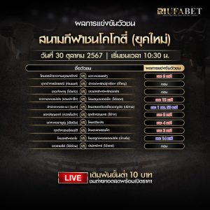 ผลการแข่งขันวัวชน30-10-67