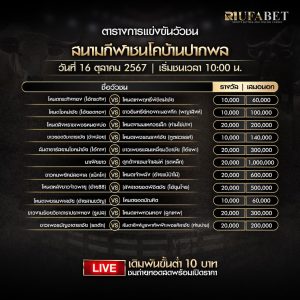 ตารางวัวชน16-10-67