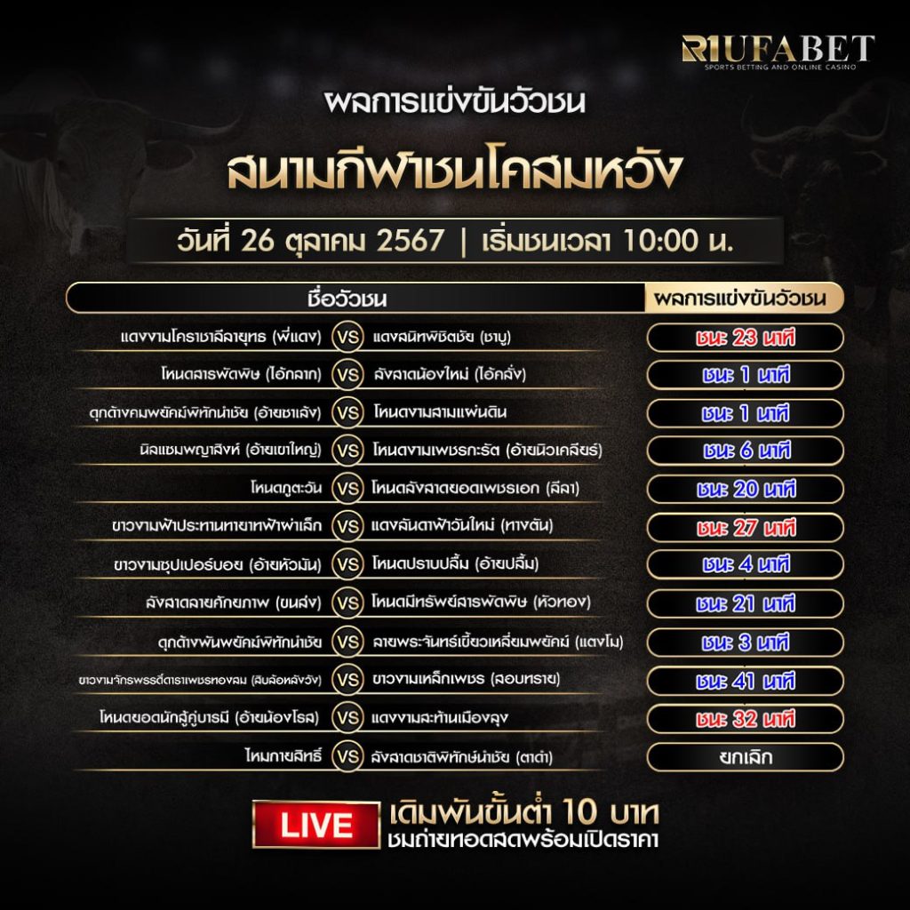 ผลวัวชน26-10-67