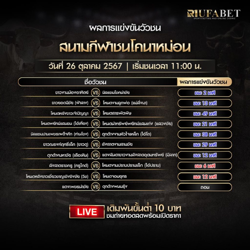 ผลวัวชน26-10-67