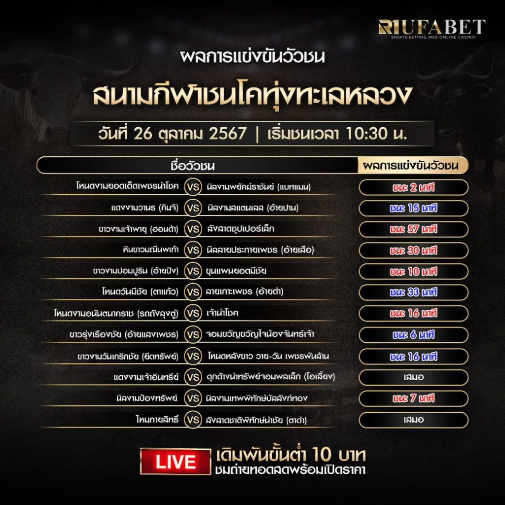 ผลวัวชน26-10-67