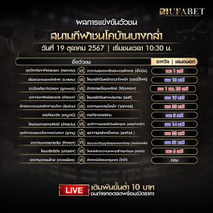 ผลแข่งขันวัวชน19-10-67