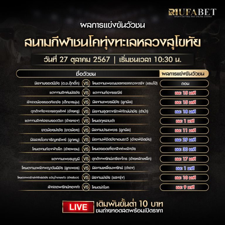 ผลวัวชน27-10-67