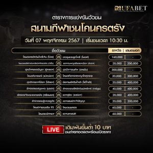 ตารางวัวชน7-11-67