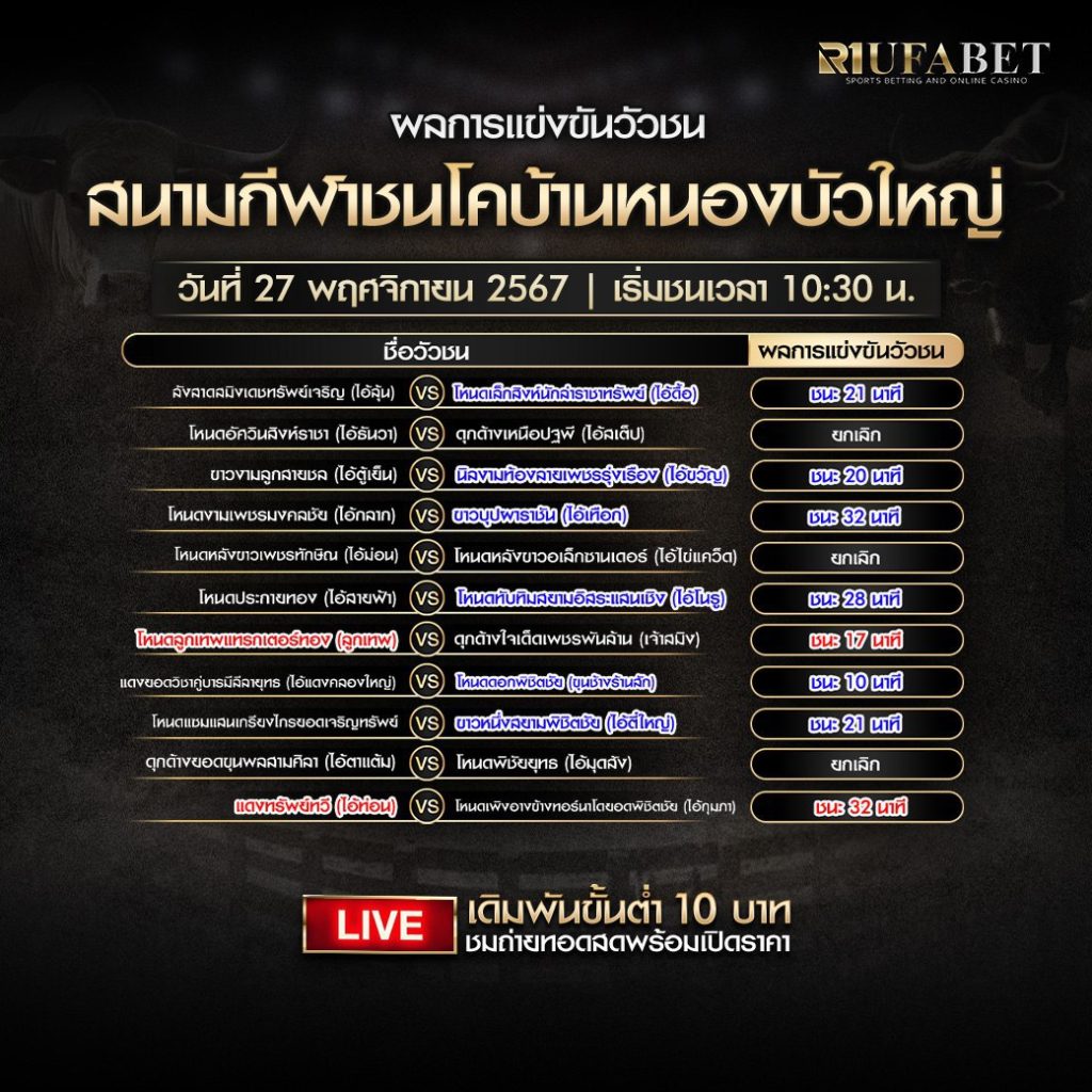 ผลวัวชน27-11-67