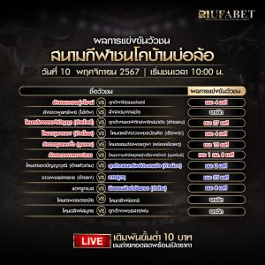 ผลแข่งขันวัวชน 10-11-67