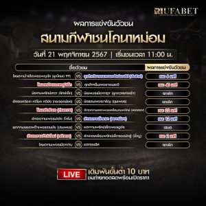 ผลแข่งขันวัวชน 21-11-67