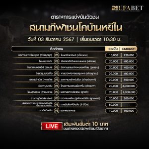 ตารางวัวชน03-12-67