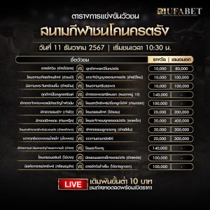 ตารางวัวชน 11-12-67