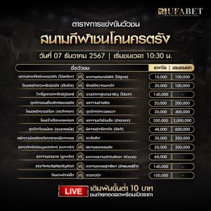 ตารางวัวชน 7-12-67