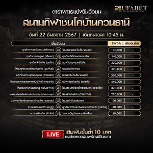 ตารางวัวชน22-12-2567