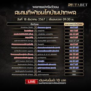 ผลแข่งขันวัวชน18-12-67