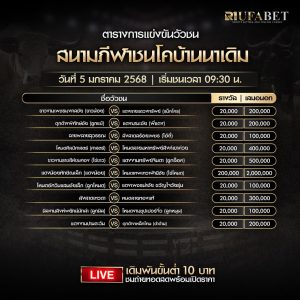 ตารางวัวชน 5-01-68