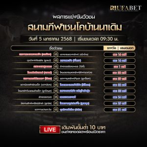 ผลแข่งขันวัวชน 05-01-68